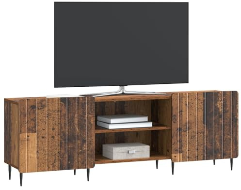 vidaXL TV-Schränk Altholz 150 x 31 x 52 cm Holzwerkstoff, Moderner, rechteckiger Medienkonsole für das Wohnzimmer, Coole Entertainment-Zentrale mit viel Stauraum