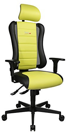 Topstar Bürostuhl Gamingstuhl Sitness RS inkl. Armlehnen und Kopfstütze schwarz/grün