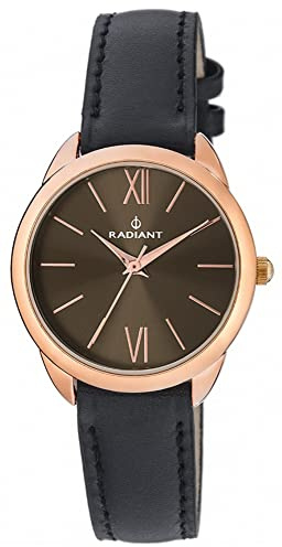 Radiant Women's Analogue Quartz Watch with Leather Strap RA419601 Black Band