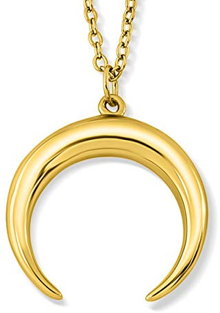 VIASOUL® Halskette Mond I Aus 925er Silber mit 585er Gold überzogen I Die Original Moon Kette (Gold)