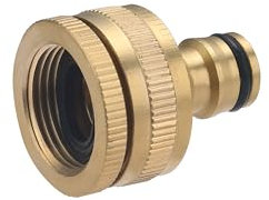 Raccord Nez de Robinet d'Arrosage Automatique en Laiton Femelle 26x34 (1') + Adaptateur 20x27 (3/4) AROZ