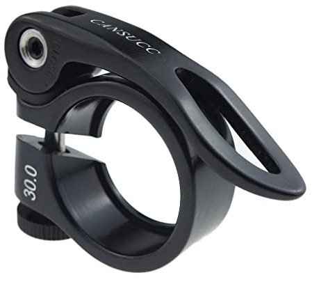 Perfeclan 30mm Fahrrad Sattelklemme Sattelstützenklemme Sattelstütz-Klemmring mit Schnellspanner, Schwarz
