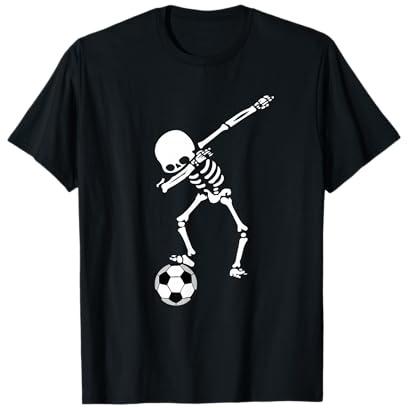 Dabbing Skelett Dab Fussball Gerippe Bekleidung für Kinder T-Shirt