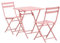 Outsunny Salon de Jardin Bistro Pliable - Table carrée dim. 60L x 60l x 71H cm avec 2 chaises - métal thermolaqué Rose