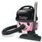 Numatic Hetty HET160T Aspirateur cylindrique compact 160 Classe A Classe A Système de filtration TriTex avec sacs HepaFlo Câble de 10 m 620 W 6 l Rose