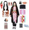 kelihood Japanischer Anime Cosplay: Kamado,Nezuko-Cosplay Kostüm Kimono Set Anime Cosplay Erwachsene Kimono Halloween Kostüm-Erwachsene_M