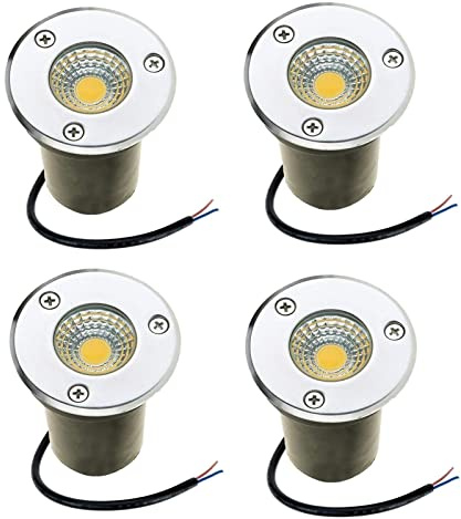 WZYJLyds Led Bodeneinbaustrahler 3W Bodenstrahler Außen IP67 Wasserdicht Bodenleuchte für Garten, Outdoor, Terrasse(Natural Light,220V)