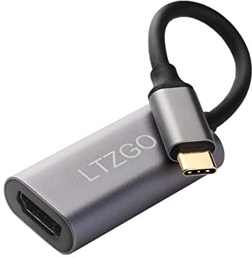 Adattatore USB C (Tipo C) 3.1 a HDMI 4K, Type C Thunderbolt 3 a HDMI Femmina per MacBook, iPad,Surface Pro,Dell,XPS, Samsung, Huawei e altri telefoni cellulari su TV/Proiettore/Monitor