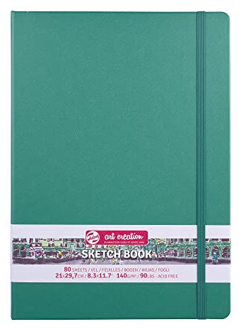 Talens Art Creation Skizzenbuch, 80 Blatt, 21 cm x 29,7 cm, waldgrün