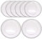 WedDecor Round Clear Glass Charger Plates with Silver Beads, Centerpiece Presentation Plate Set Dinner Table Decorations Weddings Banquets Christmas Dining Parties Tableware, 33cm, 12pcs