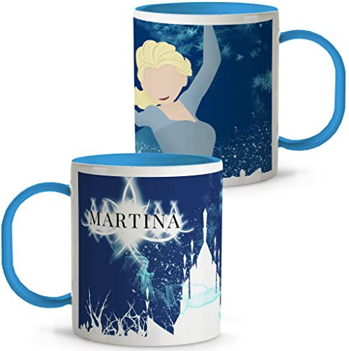 LolaPix Taza Frozen. Taza Personalizada con Nombre. Tazas Infantiles plástico. Tazas Originales para Regalar. Tazas Disney Varios diseños y colores. FROZEN