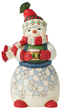 Heartwood Creek Enesco Jim Shore Kuscheliger Schneemann mit Kakaofigur, 21,6 cm, Mehrfarbig