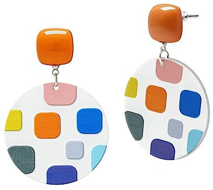 Soul-Cats bunte Retro Ohrstecker Ohrhänger 70er Jahre Style irisierend Holographic