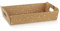Cestino contenitore 35x26x7 cm Cesto VASSOIO per BOMBONIERE | ideale per confezionare cesti natalizi oggettistica o esposizione (3 pezzi beige con stelle)