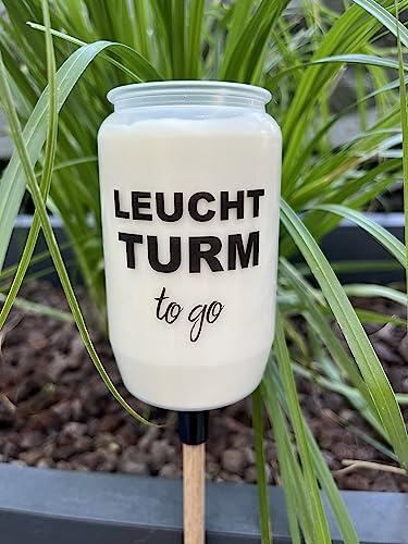 GARTENFACKEL Leuchttrum to go Kerze Kerzen Geschenkidee lächeln lachen Gartenfeier Balkon Individuell