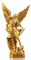 San Miguel Arcangel Statue 32,5 cm Gold Harz St Michael Statue Victoriously Over Satan Collection Figur Geeignet für Sammlung oder Dekoration