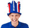 Chapeau à clochettes en Tissu Tricolore Bleu Blanc Rouge pour Supporter de l'équipe de France, Idéal pour Supporter l'équipe de France pendant la Coupe du Monde de Rugby ou de Football EURO 2024