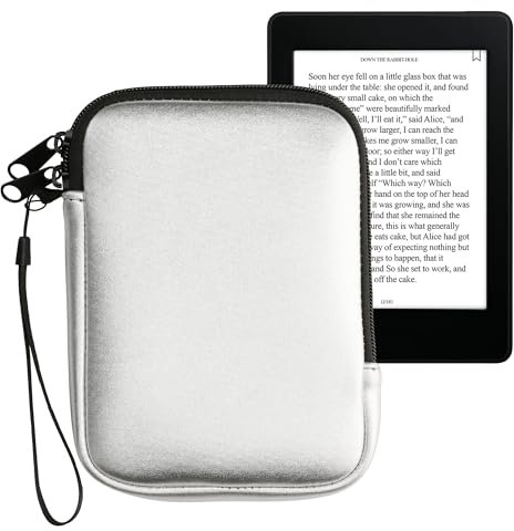 kwmobile Schutztasche für eReader - Neopren Tasche Hülle Cover Case Schutzhülle Silber - 17 x 12 x 2 cm Innenmaße