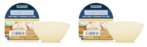 Yankee Candle Wax Melts, Vanilla Cupcake, Up to 8 Hours of Fragrance, 1 Count, Yellow (Pack of 2)