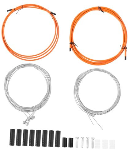 Kisangel Bremszugsatz Für Mountainbike Rennrad Faltrad Inklusive Kabel Und Kern Bremskabel Und Kern Sowie Montagezubehör Geeignet Für Verschiedene Fahrradtypen