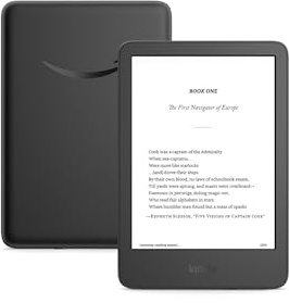Amazon Kindle 16 GB (newest model) - Lightest and most compact Kindle, now with faster page turns, and higher contrast ratio, for an enhanced reading experience - Black