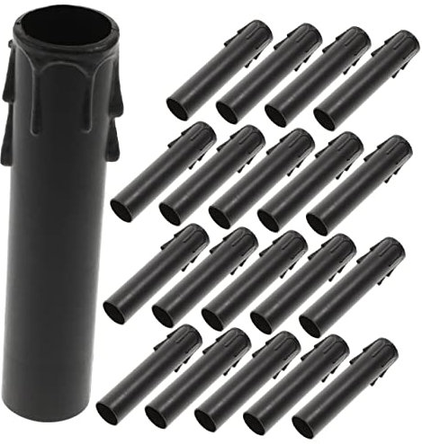 jojofuny 24pcs Tear Candle Tube Drip Candle Socket Covers Light Socket Outlet Pvc Fittings E14 Light Bulb Plastic Stand 4 Inch Candelabra Base Lamp Repair Kit Chandelier Teardrop Sleeve