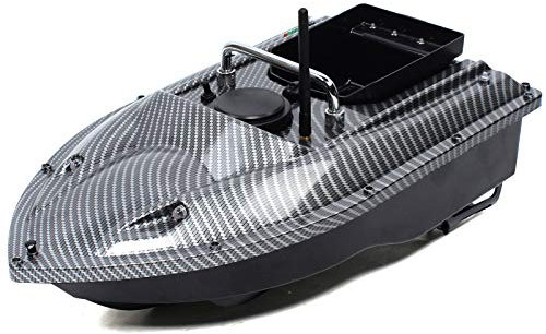 AOOUNGM 500M Bateau Amorceur Télécommandé 1.5kg Bateau d'appât sans Fil Pêche avec LED Night Light, Hélice Tripale Anti-Enchevêtrement pour Pêche en Lac/Rivière