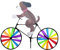 Tier Fahrrad Wind Spinner | Cartoon-Fahrrad-Spinner, Katze, Hund | Tier Reiten Fahrrad Windmühlen Tier Windräder Für Garten, Hof, Rasen, Whirligig Pfahl Outdoor Dekoration