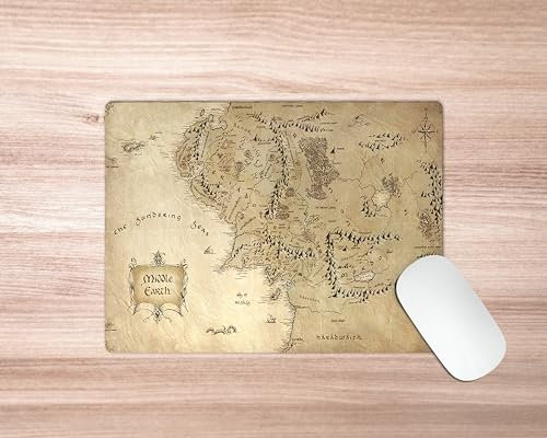 TusPersonalizables Mauspad mit Karte von Mittelerde