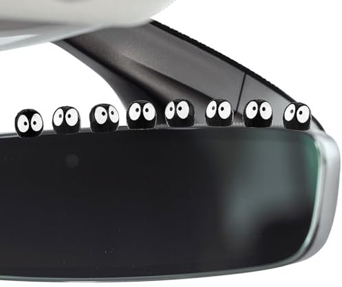 GEEHUA 30 Stück niedliche Kohlekugel Auto Innendekoration, Cartoon Armaturenbrett Harzfiguren Rückspiegel Zubehör für Auto Lustige Asthetische Ornamente Geschenke