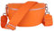 MIRROSI® Bauchtasche Damen, Echtleder, Made in Italy, Umhängetasche, Brusttasche, Crossbody Bag (1 Tasche & 2 Gurte) (Orange (Fischgerät), Große Tasche (28x18x9cm))