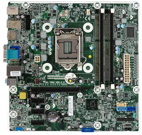 BQTEC Scheda madre 786170-001 786170-501 786170-601 785906-001 per Elite 800 G1, ProDesk 600 G1 Intel H81 LGA1150 RAM 2X DDR3 mATX USB 2.0, DisplayPort, DisplayPort, CO. M, VGA, SATA ricondizionata