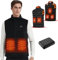 CaiQiXuan Down Heated Vest for Men Women Heated Gilet with 10000mAh Battery Pack,8 Heating Zones,Lightweight Rechargeable Electric Heating Vest