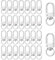 Mabor 30 Stück Metall Karabiner Drehbar Schlüsselanhänger Silber Schlüsselring 360° Drehbarem Karabinerhaken für DIY Handtasche Schmuck