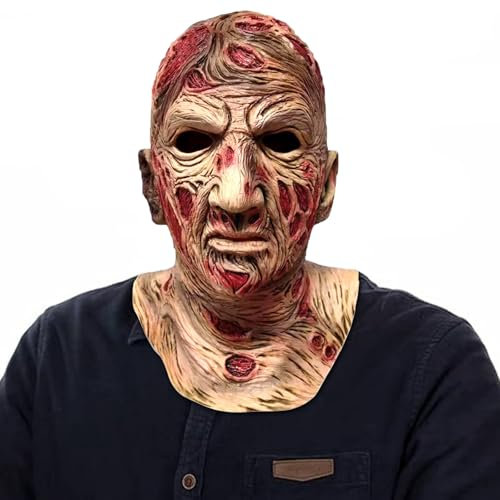 MXJFYY Maschere di Halloween, Maschera in Lattice a Testa Intera per Halloween, Accessori per Costumi, Maschera Divertente Realistica in 3D, Pasqua Accessorio per Cosplay e Feste a Tema