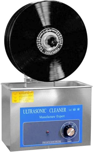 Disques de nettoyage à ultrasons pour disques vinyles commerciaux, machine à laver à disque, 6 pièces une fois, temps de 0 à 20 min, levable, nettoyage en profondeur, avec kit de séchage