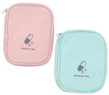 TOVINANNA 2stücke Outdoor-erstehilfe-tasche Mit Reißverschluss Für Medikamentenaufbewahrung Campingausrüstung Wandern Und Reisen Leicht Zu Reinigen Aufbewahrungsbeutel