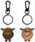 Porte-Clés en Forme De Vache en Bois 2 Pièces, Porte-Clés Mignons, Breloques De Sac À Dos, Porte-Clés Amusants, Porte-Clés Créatifs