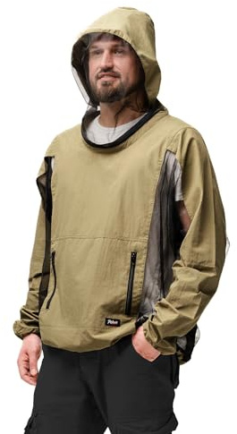Relexit Moskito-Jacke, strapazierfähiges Insektenschutz-Shirt mit | Atmungsaktive Netz-Moskito-Jacke mit Aufbewahrungstasche, Sommer-Mückenanzug, Outdoor-Kleidung für Outdoor, Angeln, Wandern