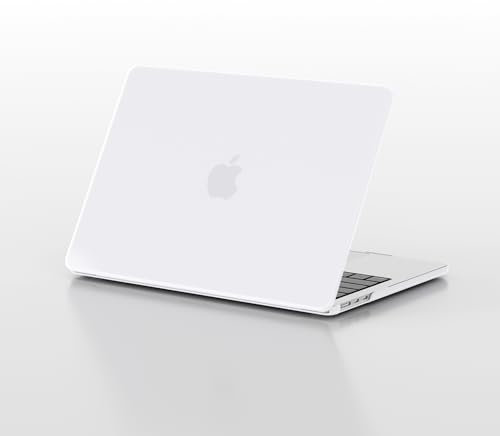 eleger Cover compatibile con MacBook Air 13 M4 A3240 M3 A3113 M2 A2681 con display da 13,6 pollici, versione 2025 2024 2022, Custodia protettiva rigida, Bianco opaco