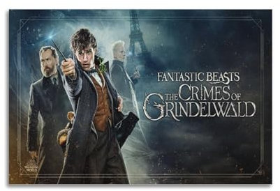 FOWNJCIA Filmposter The Crimes of Fantastic Beasts, dekoratives Gemälde, Leinwand, Wandposter und Kunstdruck, moderne Familienschlafzimmer-Dekoration, Poster, 30 x 45 cm
