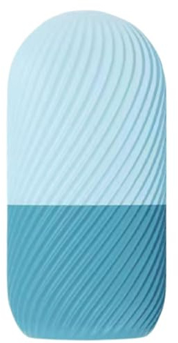 Rouleau à Glace Visage en Silicone Bleu Réutilisable,Moule à Glaçons Massage Visage pour Réduire Poches,Rides et Pores, Soin Peau Glacé Anti-Gonflement & Raffermissement