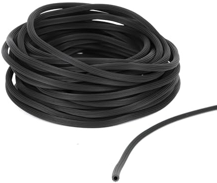Listello in gomma da 10 m, corda in gomma, per zanzariera, protezione dagli insetti, telaio in gomma, rotondo, per telai di tensionamento, come cavo di ricambio (4,5 mm)