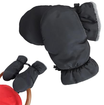 Tongfer Moufles de poussette – Chauffage de mains d'hiver antigel pour guidon | Moufles doublées en polaire pour temps froid pour protection de confort en plein air, landau, poussette, landau, marche