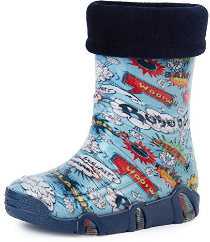 Ladeheid Kinder Mädchen Jungen Gummistiefel gefüttert Swk 26 (Mehrfarbig Bang, 21/22 EU)