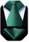HISDERN Krawatte Grün Herren Krawatten mit Einstecktuch Hochzeit Elegant Krawatte & Taschentuch Set Business