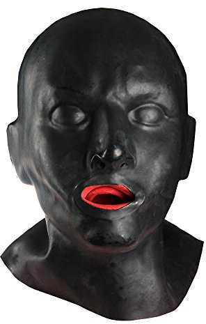 Hipipro Latex Kopfmaske Erwachsene Gefälschte Maske Gesichtsmaske Vollmaske mit Knebel und Nase Stecker