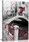 Panther Print Kunstdruck auf Leinwand, Motiv Venedig, romantisch, 30 x 20 cm, Schwarz / Weiß