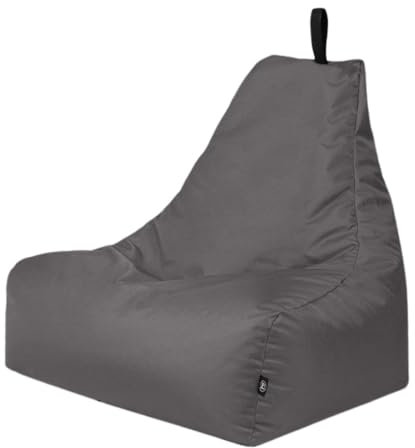 PATCH HOME Patchhome Lounge Sessel XXL Gamer Sessel Sitzsack Sessel Sitzkissen In & Outdoor geeignet fertig befüllt | XXL - Anthrazit - in 2 Größen und 25 Farben