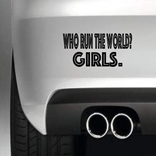 South Coast Stickers Who Run The World Girls Sticker Funny Bumper Sticker CAR Van 4X4 Window PAINTWORK Decal Euro Laptop Drive